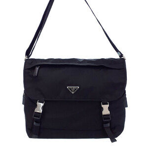 PRADA Re Saffiano Leather Shoulder Bag
